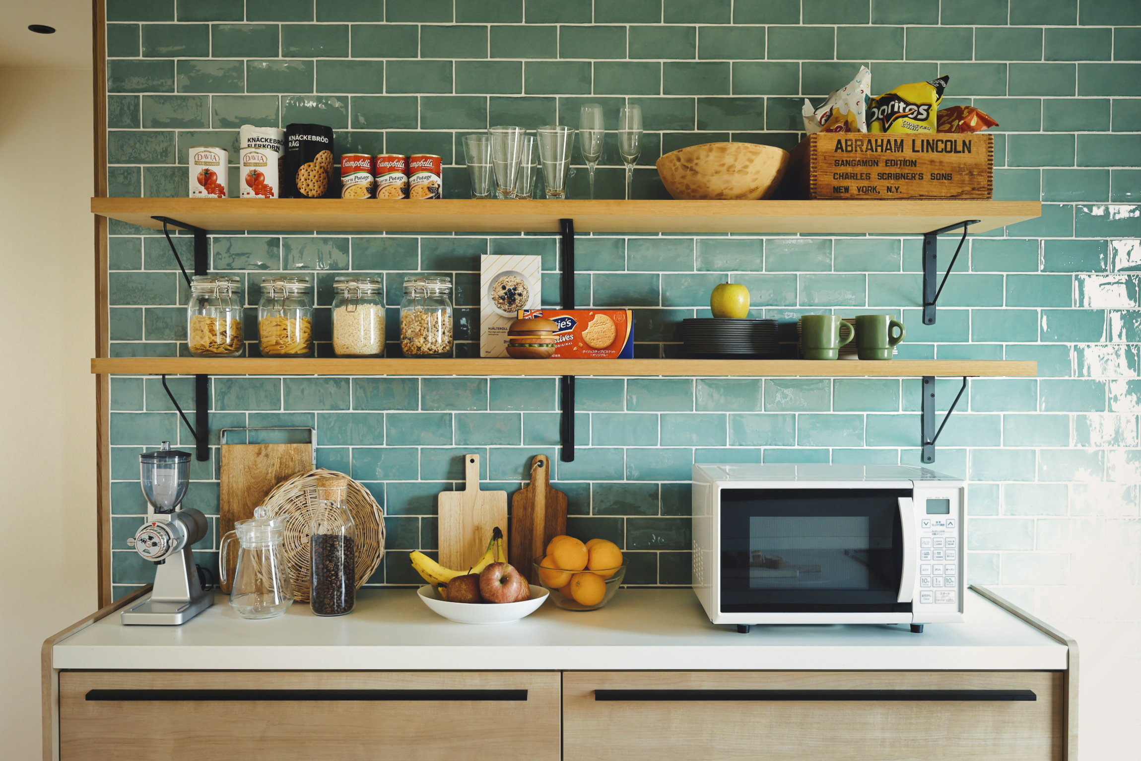 キッチンとリビングの一体感